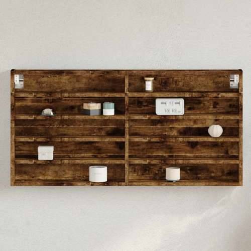 Vitrina boja dimljenog hrasta 100x8,5x50 cm drvena - Dimljeni hrast 100 x 8.5 x 50 cm 1 Cijena