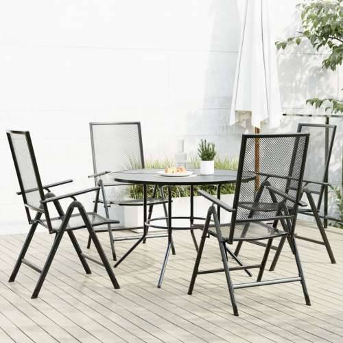 Set vrtnih naslonjača 5 kom antracit od čelika obloženog prahom - 110 x 72.5 cm 4 Cijena