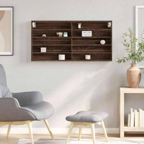 Vitrina boja smeđeg hrasta 100x8,5x50 cm od konstruiranog drva - Smeđi hrast 100 x 8.5 x 50 cm 1 Cijena