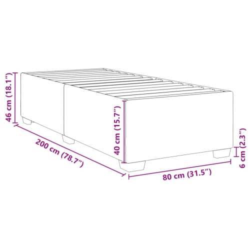 Okvir za krevet bez madraca svjetlosivi 80x200 cm od tkanine - Svjetlosiva 80 x 200 cm Cijena