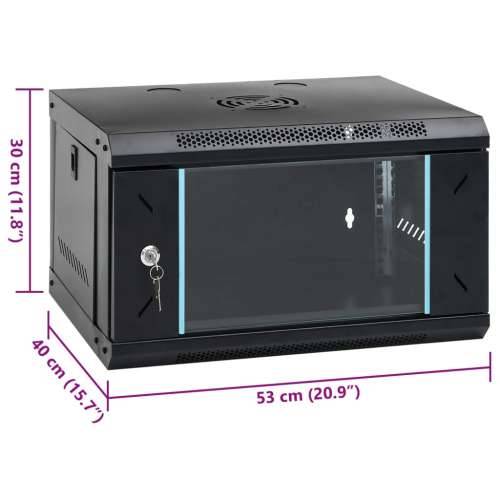 Zidni komunikacijski ormar 6U 19 ” IP20 53 x 40 x 30 cm - Crna 530 x 400 x 300 mm Cijena