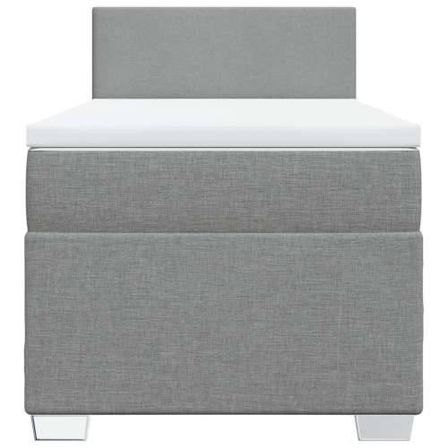 Box spring krevet s madracem svjetlosivi 90x190 cm od tkanine - Svjetlosiva 90 x 190 cm Gladak dizajn Cijena