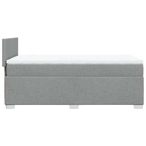 Box spring krevet s madracem svjetlosivi 90x190 cm od tkanine - Svjetlosiva 90 x 190 cm Gladak dizajn Cijena