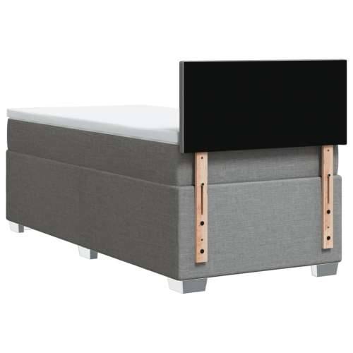 Box spring krevet s madracem svjetlosivi 90x190 cm od tkanine - Svjetlosiva 90 x 190 cm Gladak dizajn Cijena