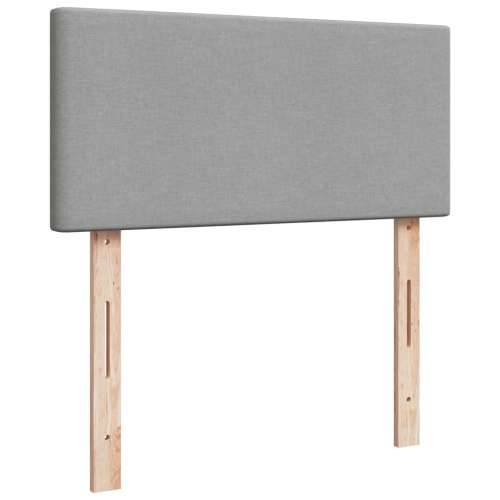 Box spring krevet s madracem svjetlosivi 90x190 cm od tkanine - Svjetlosiva 90 x 190 cm Gladak dizajn Cijena