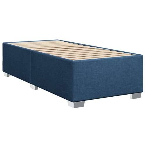 Krevet s oprugama i madracem plavi 100 x 200 cm od tkanine - Plava 100 x 200 cm Blok s kvadratima Cijena