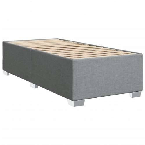 Krevet s oprugama i madracem svjetlosivi 100x200 cm od tkanine - Svjetlosiva 100 x 200 cm gumbi Cijena