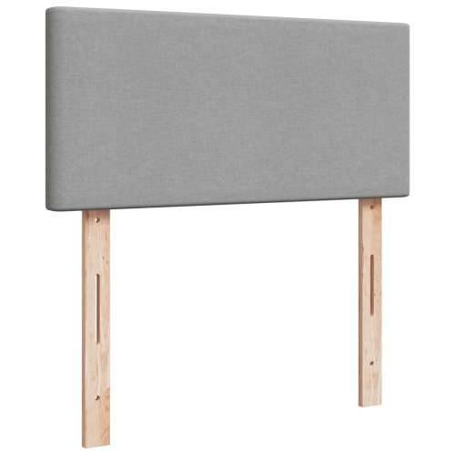 Box spring krevet s madracem svjetlosivi 90x190 cm od tkanine - Svjetlosiva 90 x 190 cm Gladak dizajn Cijena