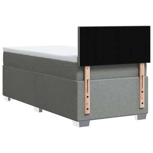 Box spring krevet s madracem svjetlosivi 90x190 cm od tkanine - Svjetlosiva 90 x 190 cm Gladak dizajn Cijena