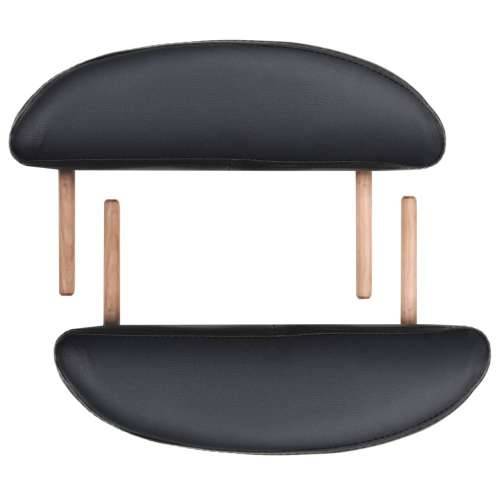 Sklopivi masažni stol debljine 4 cm s 2 jastučića ovalni crni Cijena