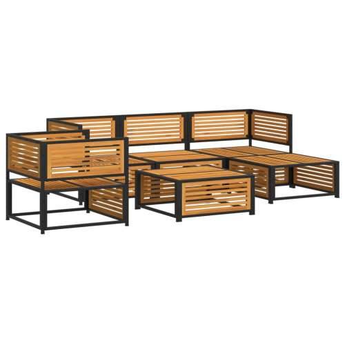 6-dijelna set vrtnih sofa s jastucima masivno bagremovo drvo - Antracit 2x kutna + fotelja + srednja + tabure + stol 1 Cijena