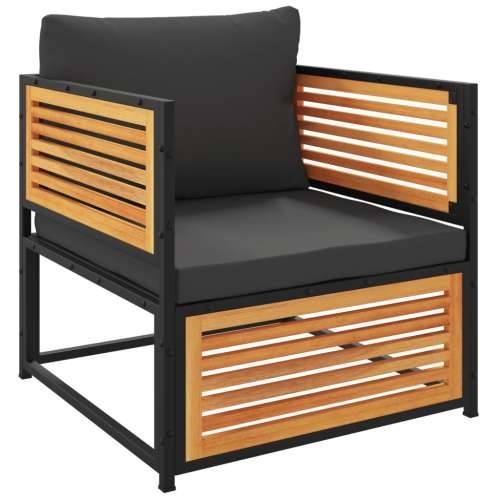 6-dijelna set vrtnih sofa s jastucima masivno bagremovo drvo - Antracit 2x kutna + fotelja + srednja + tabure + stol 1 Cijena