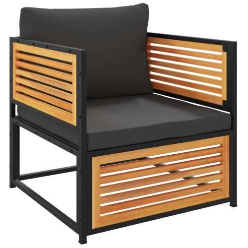 Vrtna garnitura - 7-dijelni set vrtnih sofa s jastucima masivno bagremovo drvo - Antracit 2x kutna + fotelja + 2x srednja + tabu Cijena