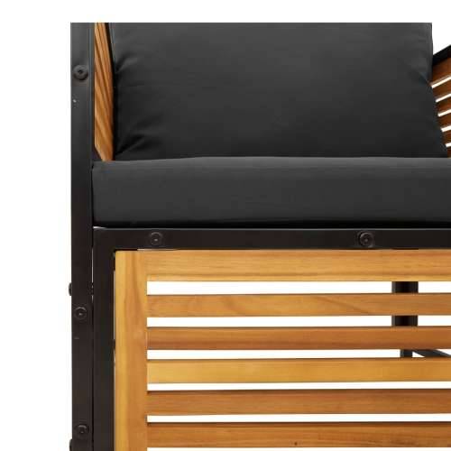Vrtna garnitura - 7-dijelni set vrtnih sofa s jastucima masivno bagremovo drvo - Antracit 2x kutna + fotelja + 2x srednja + tabu Cijena