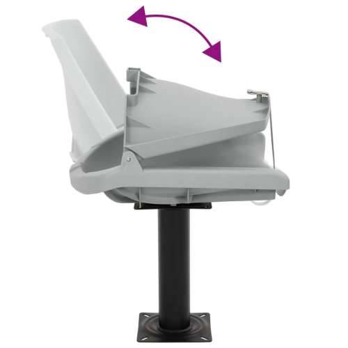 Sjedalo za brod s postoljem okretno za 360° - Siva 1 s visokim postoljem Cijena