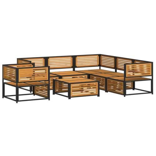 Vrtna garnitura - 7-dijelni set vrtnih sofa s jastucima masivno bagremovo drvo - Krema 3x kutna + fotelja + 2x srednja + stol 1 Cijena