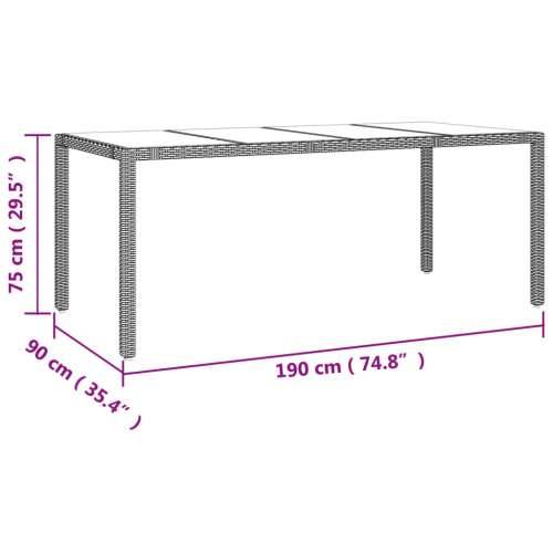 9-dijelni vrtni bistro set od poliratana s jastucima bež - 190 x 90 x 75 cm 8 Cijena