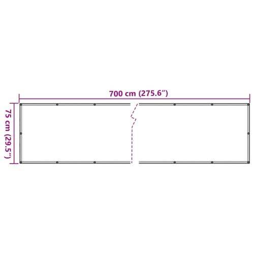 Balkonski zaslon za privatnost antracit 700 x 75 cm PVC - Antracit 700 x 75 cm 1 Cijena