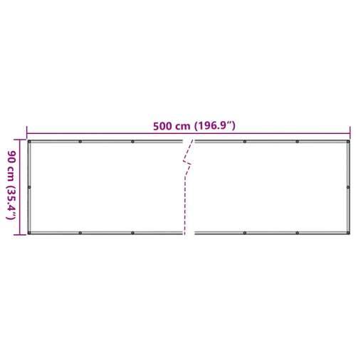 Balkonski zaslon za privatnost antracit 500 x 90 cm PVC - Antracit 500 x 90 cm 1 Cijena