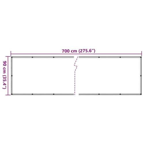Balkonski zaslon za privatnost antracit 700 x 90 cm PVC - Antracit 700 x 90 cm 1 Cijena