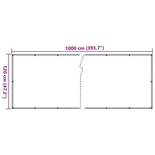Balkonski zaslon za privatnost sivi 1000 x 120 cm PVC Siva 1000 x 120 cm 1 Cijena