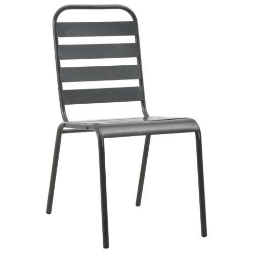 Set složivih vrtnih stolica 7 kom antracit čelik obložen prahom - 110 x 72.5 cm 6 Cijena