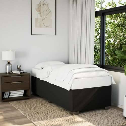Krevet s oprugama i madracem crni 100 x 200 cm od tkanine - Crna 100 x 200 cm Cijena