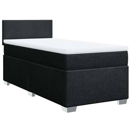 Box spring krevet s madracem crni 80 x 200 cm od tkanine - Crna 80 x 200 cm Gladak dizajn Cijena
