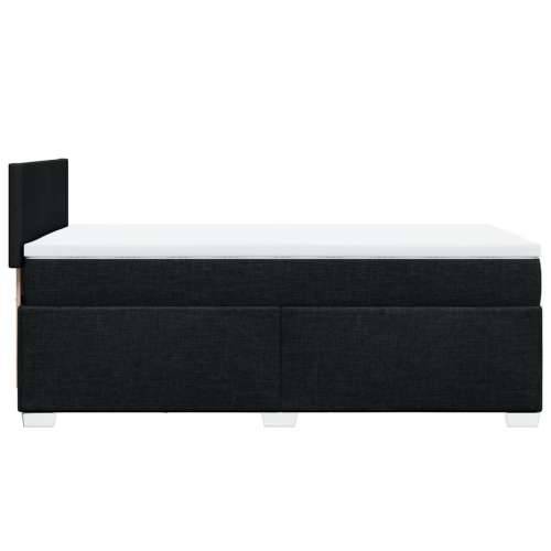 Box spring krevet s madracem crni 80 x 200 cm od tkanine - Crna 80 x 200 cm Gladak dizajn Cijena