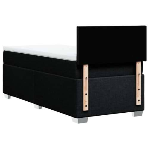 Box spring krevet s madracem crni 80 x 200 cm od tkanine - Crna 80 x 200 cm Gladak dizajn Cijena