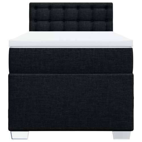 Box spring krevet s madracem crni 80 x 200 cm od tkanine - Crna 80 x 200 cm gumbi Cijena