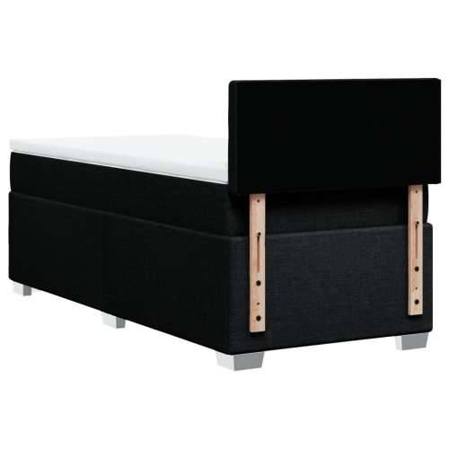 Box spring krevet s madracem crni 80 x 200 cm od tkanine - Crna 80 x 200 cm gumbi Cijena