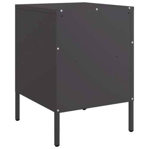Noćni ormarići 2 kom crni 36 x 39 x 50,5 cm čelični - Crna 2 Cijena