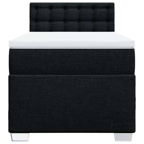 Box spring krevet s madracem crni 90x190 cm od tkanine - Crna 90 x 190 cm gumbi Cijena