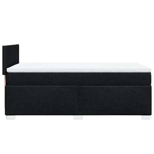 Box spring krevet s madracem crni 80 x 200 cm od tkanine - Crna 80 x 200 cm Gladak dizajn Cijena