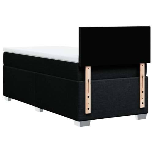 Box spring krevet s madracem crni 80 x 200 cm od tkanine - Crna 80 x 200 cm Gladak dizajn Cijena