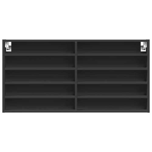 Vitrina crna 100x8,5x50 cm konstruirano drvo - Crna 100 x 8.5 x 50 cm 1 Cijena