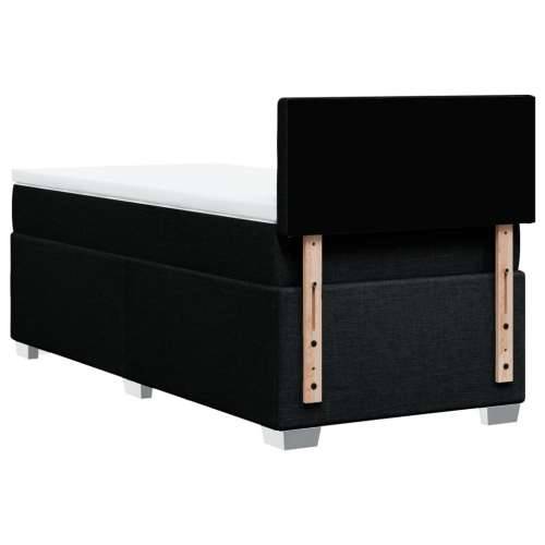 Box spring krevet s madracem crni 80 x 200 cm od tkanine - Crna 80 x 200 cm gumbi Cijena