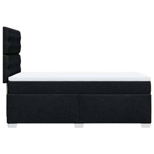 Box spring krevet s madracem crni 80 x 200 cm od tkanine - Crna 80 x 200 cm Dizajn s gumbima Cijena