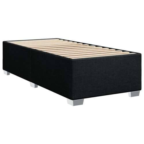 Krevet s oprugama i madracem crni 100 x 200 cm od tkanine - Crna 100 x 200 cm Blok s kvadratima Cijena