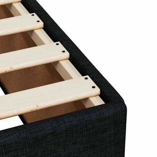 Krevet s oprugama i madracem crni 100 x 200 cm od tkanine - Crna 100 x 200 cm Blok s kvadratima Cijena