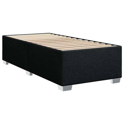 Krevet s oprugama i madracem crni 100 x 200 cm od tkanine - Crna 100 x 200 cm gumbi Cijena