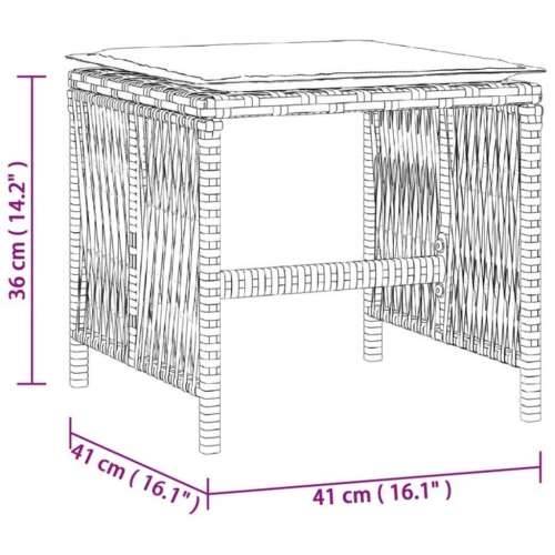 Vrtni stolci s jastucima 4 kom sivi 41x41x36 cm od poliratana - Siva 4 Cijena