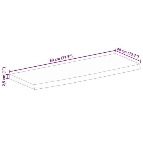 Stolna ploča 80 x 40 x 2,5 cm masivno drvo manga sa živim rubom - Prirodna 80 x 40 x 2.5 cm 1 Grubo masivno drvo manga Cijena