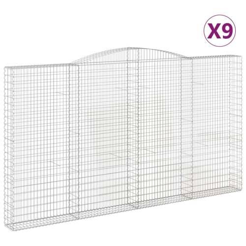 Lučne gabionske košare 9 kom 400x30x220/240cm pocinčano željezo 400 x 30 x 220/240 cm 9 Cijena