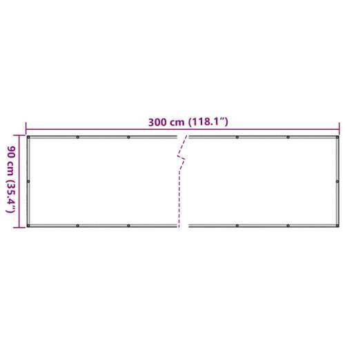 Balkonski zaslon za privatnost antracit 300 x 90 cm PVC - Antracit 300 x 90 cm 1 Cijena