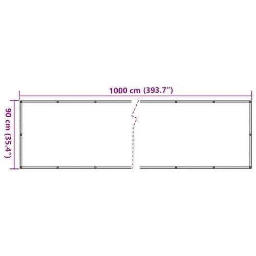 Balkonski zaslon za privatnost sivi 1000 x 90 cm PVC - Siva 1000 x 90 cm 1 Cijena