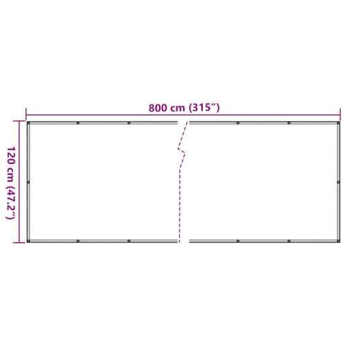 Balkonski zaslon za privatnost krem 800 x 120 cm PVC - Krema 800 x 120 cm 1 Cijena