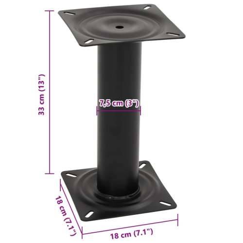 Postolje sjedala za brod crno 33 cm čelično - 33 cm 1 Cijena