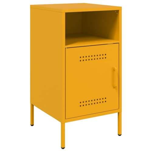 Noćni ormarići 2 kom boje senfa 36x39x68 cm čelični - Žuta 2 Cijena